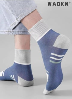 WAOKN 5 Pairs of Men Women Striped Socks, - Soft, Breathable, Moisture-Wicking, Assorted Colors, Comfortable Athletic Socks for Running, Sports, and Everyday Wear, Durable and Lightweight  - Image 5