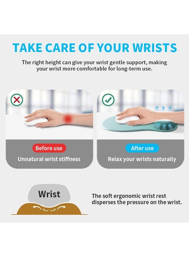 Gaming MousePad Anti-slip Mouse Pad Wrist Support Ergonomic Wrist Rest Pad for Office Gaming Computer Black  - Image 4
