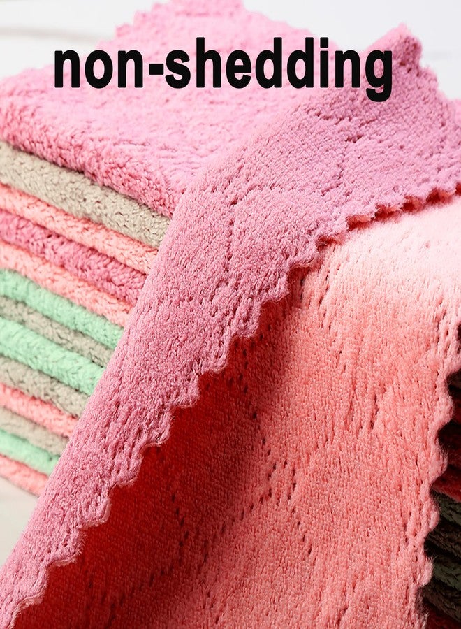 Gartmost 12-Pack Kitchen Cloth, Dish Towels, Microfiber Cleaning Cloths, Premium Coral Fleece Reuseable Fast Drying Cloths for Kitchen, Bathroom, Restroom and Household Cleaning Supplies, 10"×10" - Image 3