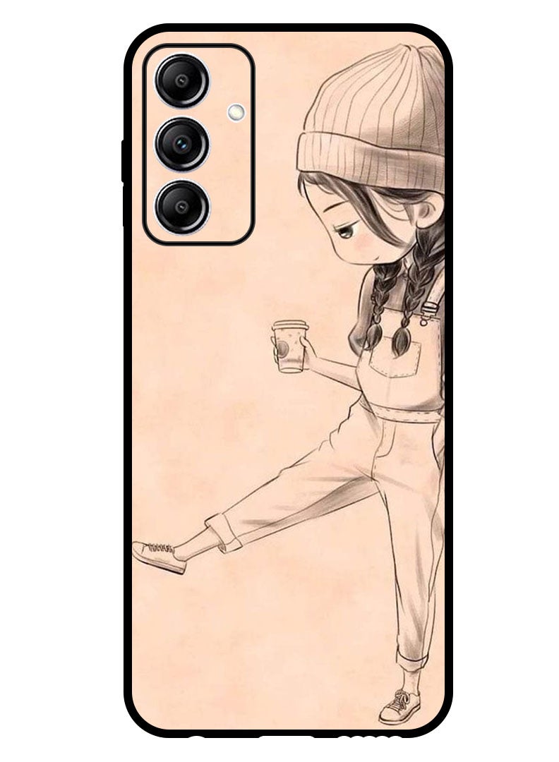 Theodor Protective Case Anti Scratch Shock Proof Bumper Cover For Samsung Galaxy A55 Girl drink coffee - Image 1