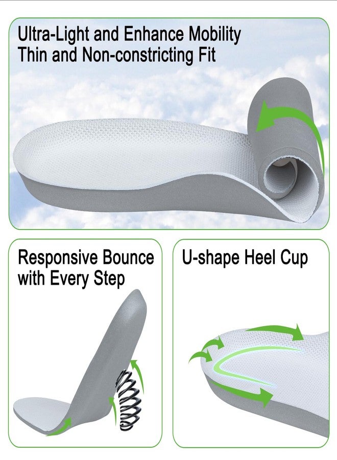 Endoto Insoles for Nike Air Force 1 / Jordan 4 / AJ4 Sneakers, Replacement EVA Inner Sole Inserts for Airforce One/for AF1 Men & Women Shoes(US Size:M9.5/W11 / EU Size:43) - Image 4