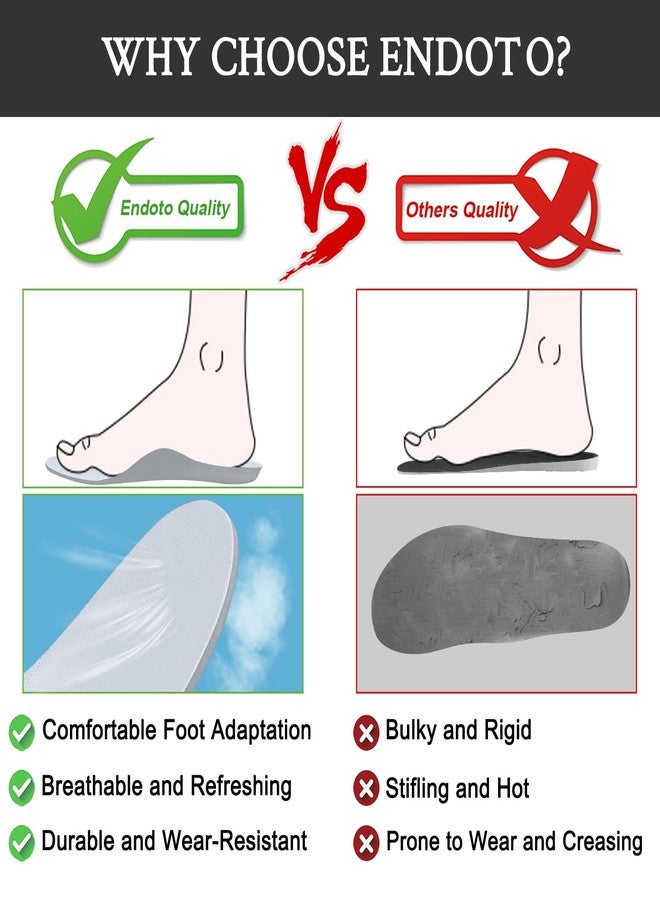Endoto Insoles for Nike Air Force 1 / Jordan 4 / AJ4 Sneakers, Replacement EVA Inner Sole Inserts for Airforce One/for AF1 Men & Women Shoes(US Size:M9.5/W11 / EU Size:43) - Image 5