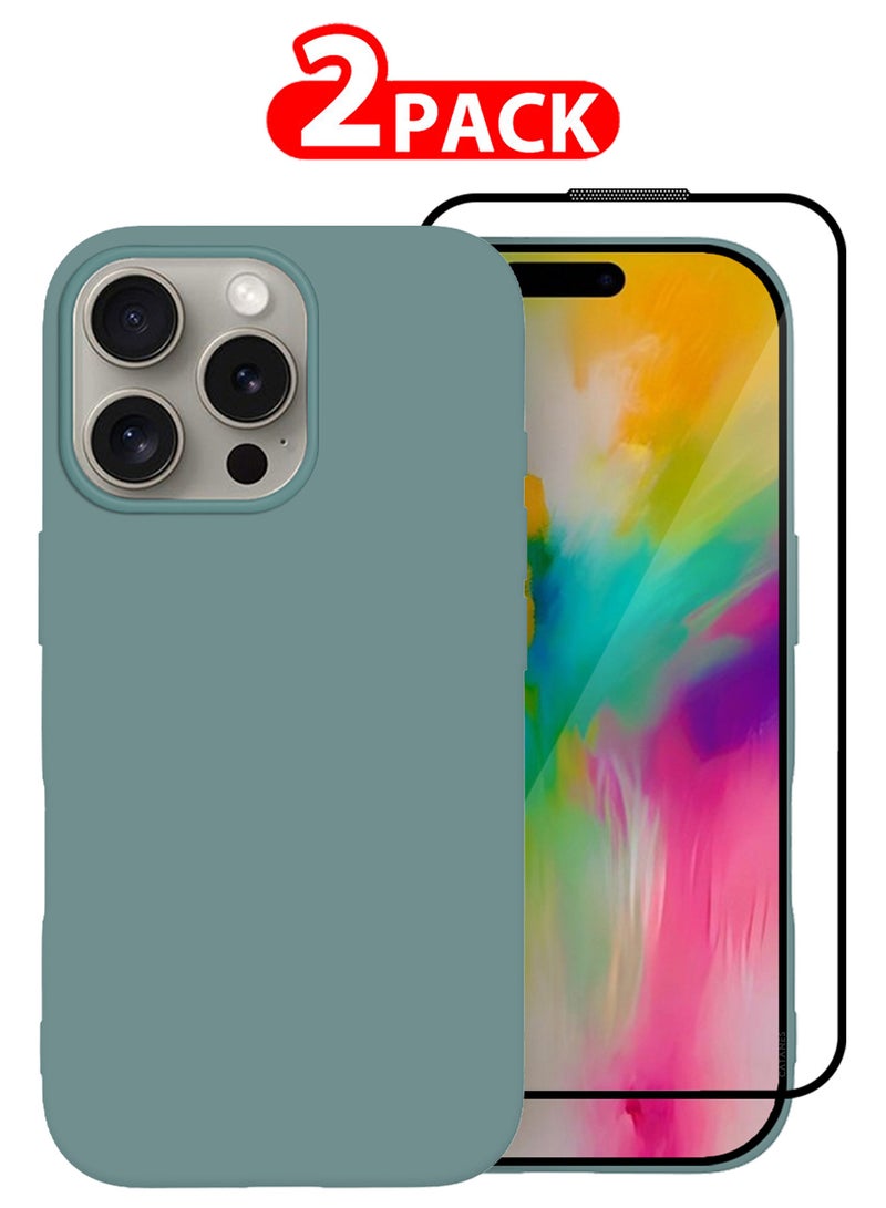 CATANES (for iPhone 16 Pro Max) 2 Pack Case and Screen Protector, Slim Silicone Case, Full Covered Anti Scratch Shockproof Protective Cover - Image 1