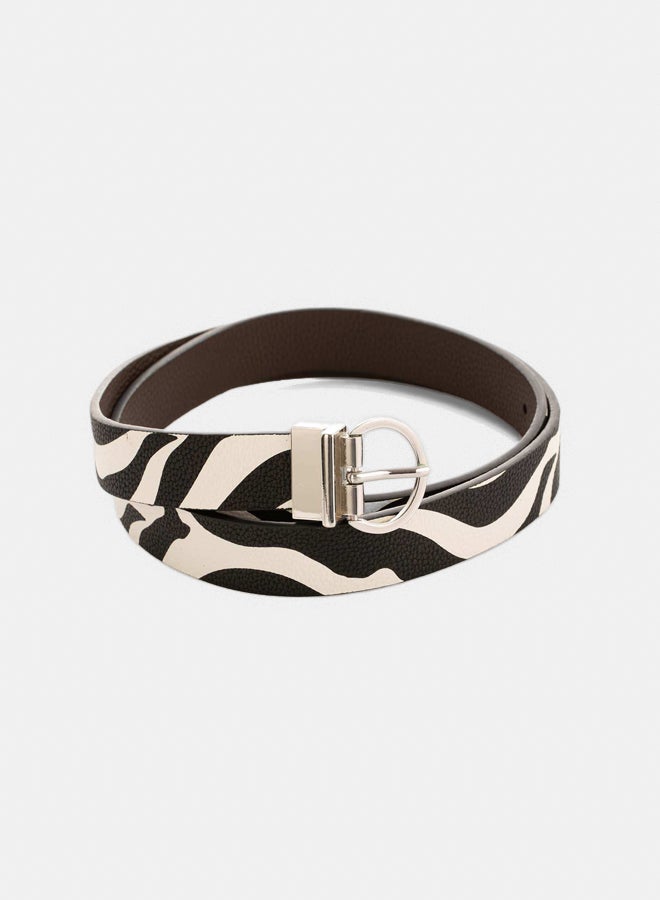 Dare Women Belt - Zebra Multicolor 