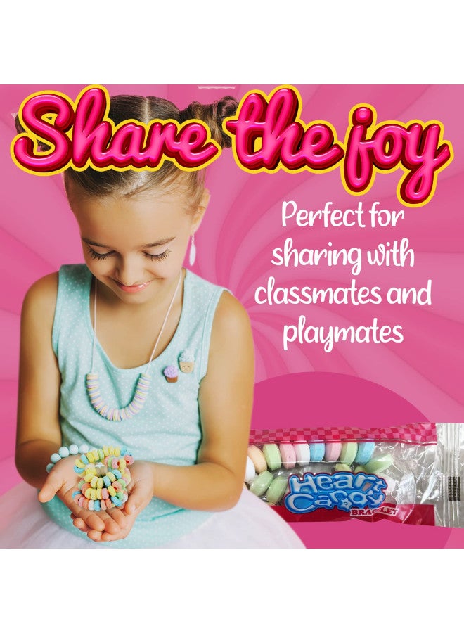 Fusion Select Color Candy Bracelet - Edible Candy Jewelry with Love Heart Charm - Sweet Treats for Kids Birthday, Party Favors, Pinata Filling - Individually Wrapped Fruit Flavor Snacks (1Box) - Image 2