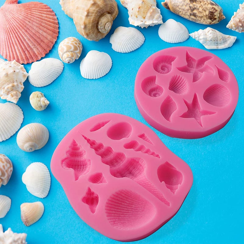 Jubilant Silicone Mermaid Marine Theme Fondant Baking Mold for Mermaid Style Cake Baking Decoration Color PinkSize Medium - Image 2