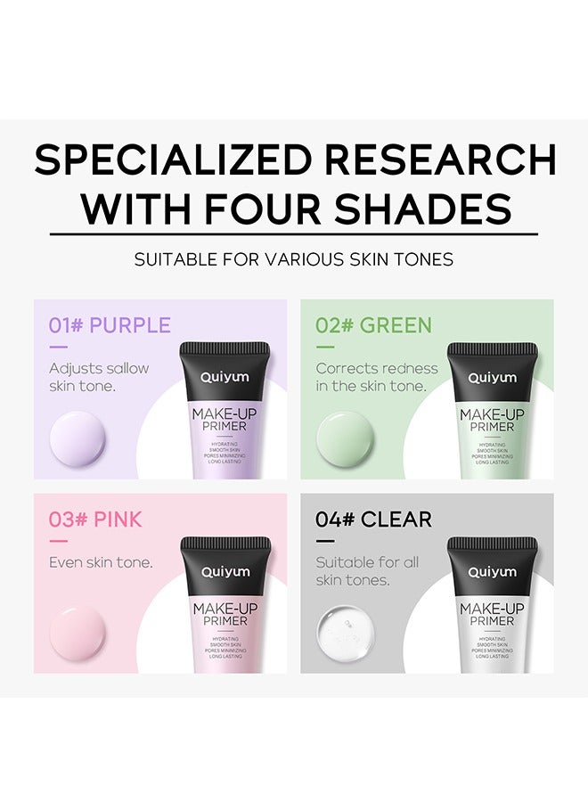 QUIYUM MAKE-UP PRIMER,Green Color Corrector Face Primer, Hydrating and Anti-Redness Makeup Base, Pore Minimizer for Red and Blemished Skin, Long-Lasting Vegan Primer for Smooth Makeup Application 30g - Image 3