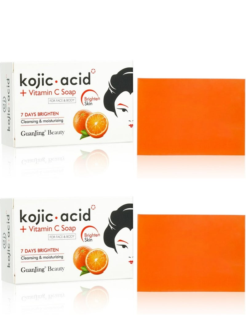 GUANJING Kojic Acid And Vitamic C Soap 2 Pcs - Image 1