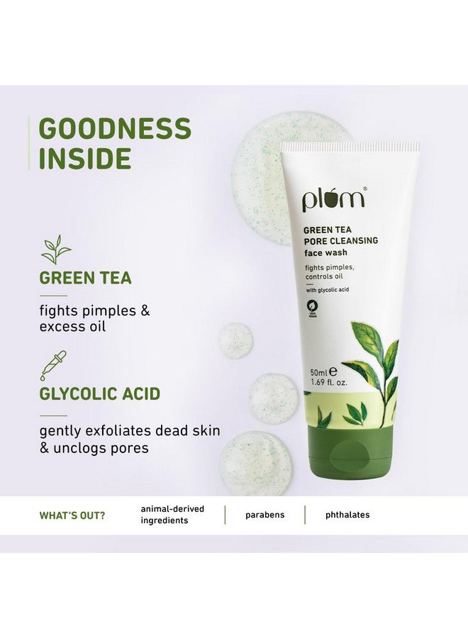 بلوم غسول تنظيف المسام بالشاي الأخضر والبرقوق | يحارب البثور ويزيل الزيوت الزائدة | غني بالشاي الأخضر وحمض الجليكوليك | يناسب البشرة الدهنية والمعرضة لحب الشباب والمختلطة | نباتي بنسبة 100% | 50 مل - Image 3