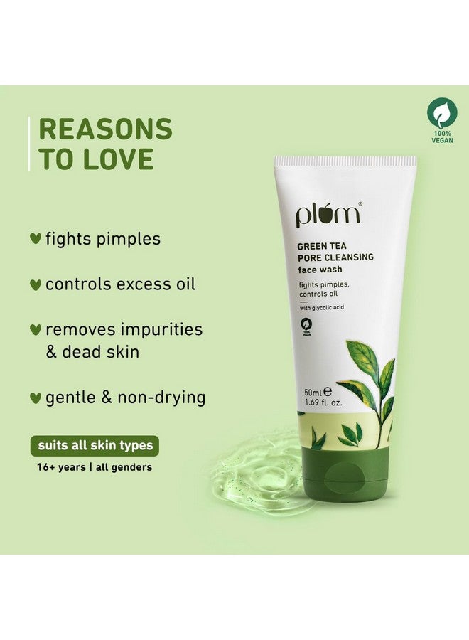 بلوم غسول تنظيف المسام بالشاي الأخضر والبرقوق | يحارب البثور ويزيل الزيوت الزائدة | غني بالشاي الأخضر وحمض الجليكوليك | يناسب البشرة الدهنية والمعرضة لحب الشباب والمختلطة | نباتي بنسبة 100% | 50 مل - Image 2