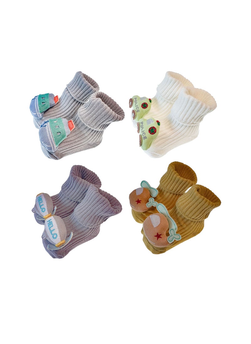 UOTOPO Animal Models Non Slip Grips Toy Socks Gift 4 Pairs Toddlers Infant Newborn Kids Anti Skid Sock Boys Girls 3D Cartoon Cotton Socks - pzsku/ZD921A9C2C28BD935E56DZ/45/_/1740477304/665f60bc-519b-40af-85d9-ec87793bc0b3