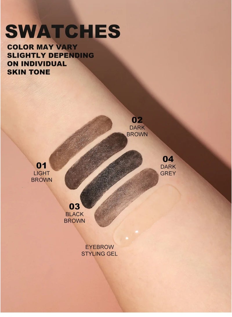 YOUNG VISION Eyebrow Styling Gel Long Lasting Eyebrow Setting Gel Waterproof and Sweat-Proof Eyebrow Repair Liquid Brows Styling Gel Dark Brown - Image 4