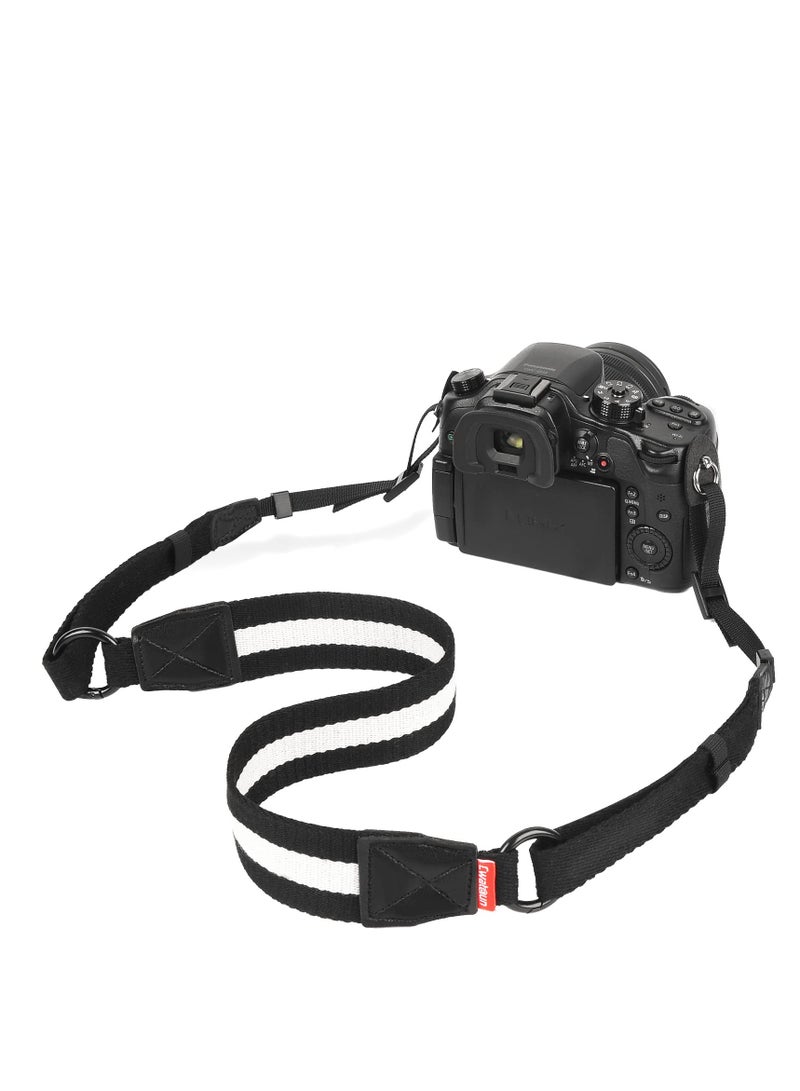 Excefore Camera Neck Strap with Quick Release and Safety Tether, WaterProof Camera Universal Camera Strap, Suitable for Nikon Canon Sony Camera (Black) - Image 1