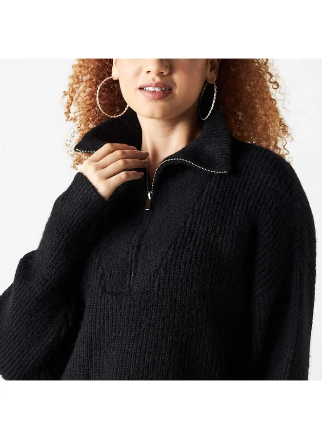 Lee Cooper Lee Cooper Textured Pullover with Collar and Zip Closure