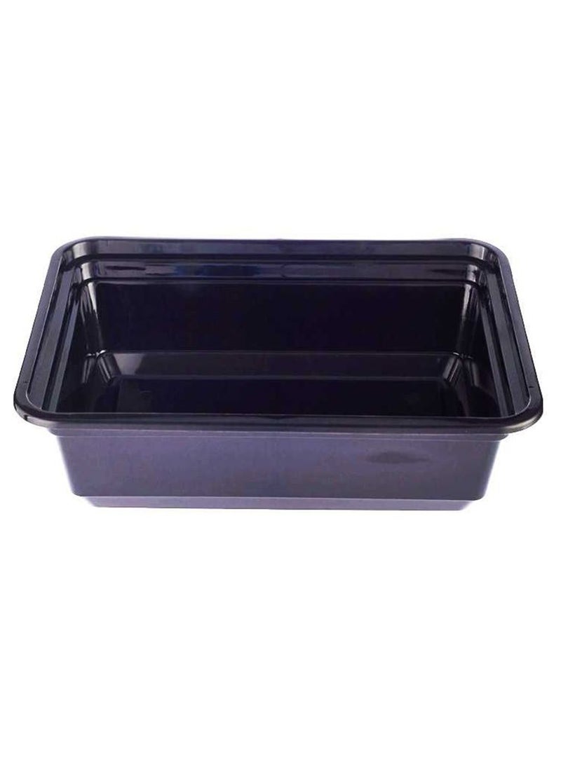 IDEAL PACK Black Base Rectangular Food Containers with Lids – 16 oz | 5 Pack | Reusable, Microwave & Freezer Safe Meal Prep Containers | BPA-Free, Leak-Resistant Takeout & Storage Boxes - Image 4