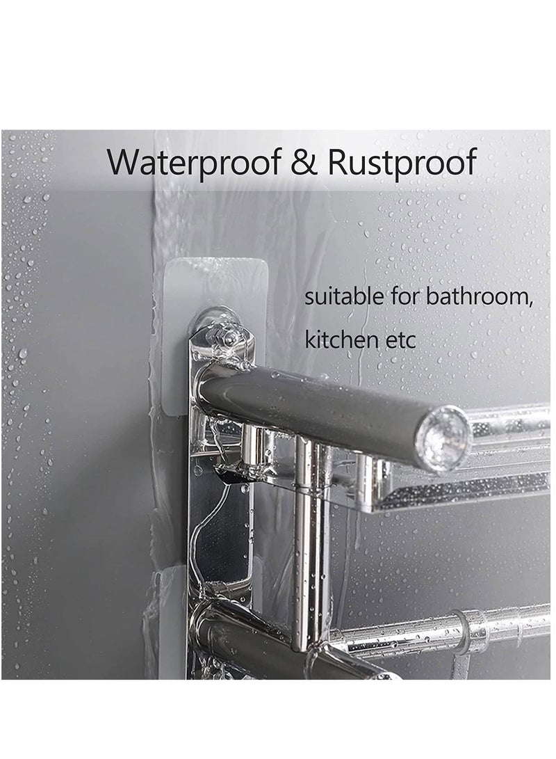 Excefore Adhesive Hooks Heavy Duty, Wall for Hanging,Wall Hangers without Nails,2 in 1 Screw Free Sticker Mount Shelf,Waterproof Rustproof (16mm) 20 PCS  - Image 5