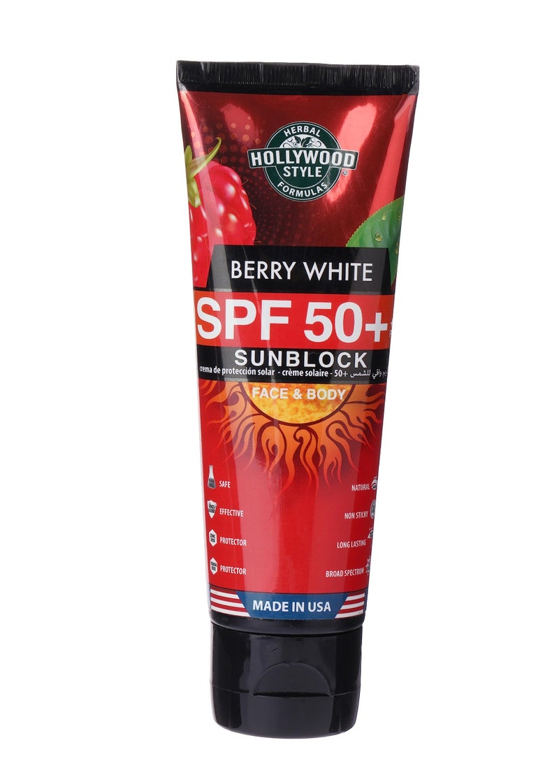 Berry White SPF50 Sunblock Face and Body 100ml - pzsku/ZD921F54083E3307FC0A3Z/45/_/1740828535/3b1f0dfc-85b4-4659-a8ae-56be28ea434e