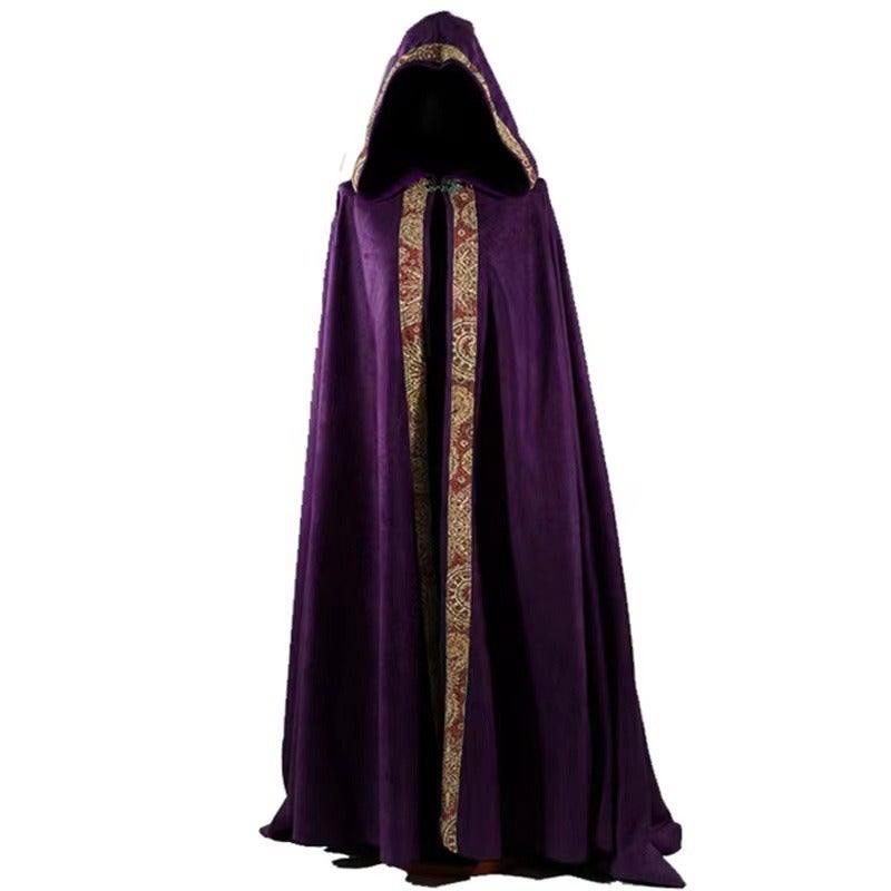 Men's 5-Color Long Cloak Medieval Church Clergy Loose Fitting Cape Costume