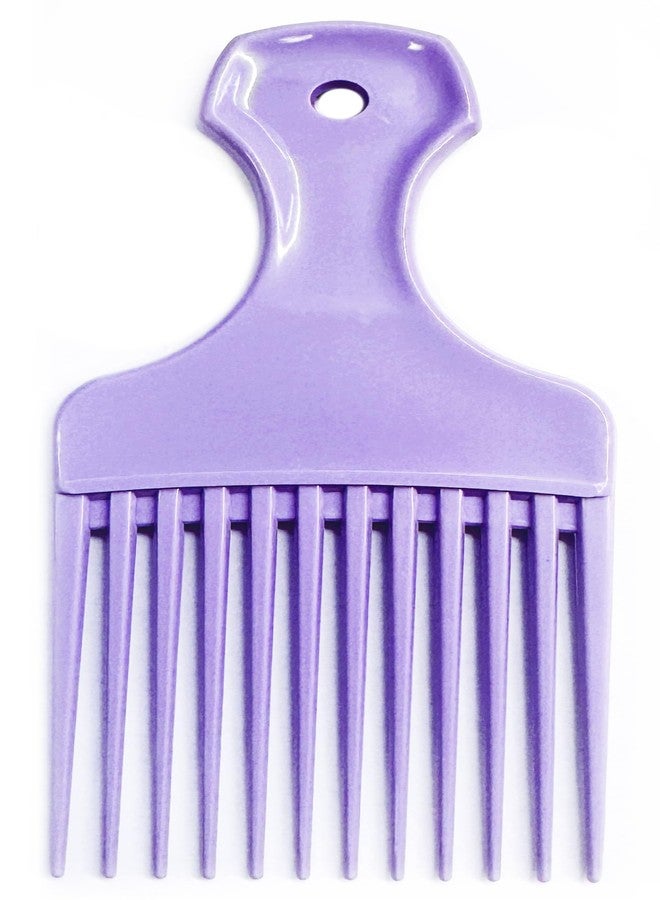 American Comb مجموعة أمشاط فك تشابك الشعر من أمريكان كومب، قطعتان، أبيض وبنفسجي، صنع في الولايات المتحدة الأمريكية - Image 4