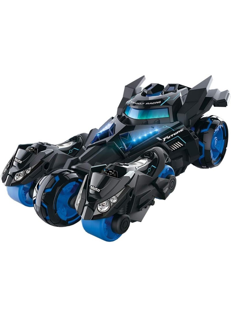MING YING 66 3-in-1 Pull Back Die-Cast Motorcycle & Race Car Launcher Toy – Catapult Vehicle Set for Kids  - Image 1
