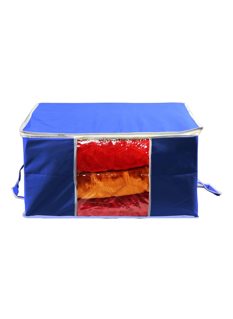 AI ANKIT INTERNATIONAL ANKIT INTERNATIONAL Garments Protector Saree cover Clothes Storage Bag with Dust Protection Front Clear window Zip Closure for MultiPurpose Clothing Storage Bag Pack of 1 SIZE 24 x 18 x 12 Inches AIBLUEJUMBOPK01  - Image 1