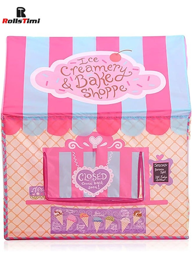 RollsTimi  Girls Indoor Outdoor Play Tents Palace Tents Kids Ice Cream and Bakery Shop Playhouse - Image 5