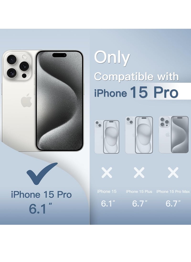 ELTRAZONE Ultra Slim Case for iPhone 15 Pro 6.1-Inch – 0.35mm Thin, Camera Lens Cover Full Protection, Lightweight Matte Finish PP Hard Minimalist Case, Support Wireless Charging (White Titanium) - Image 2