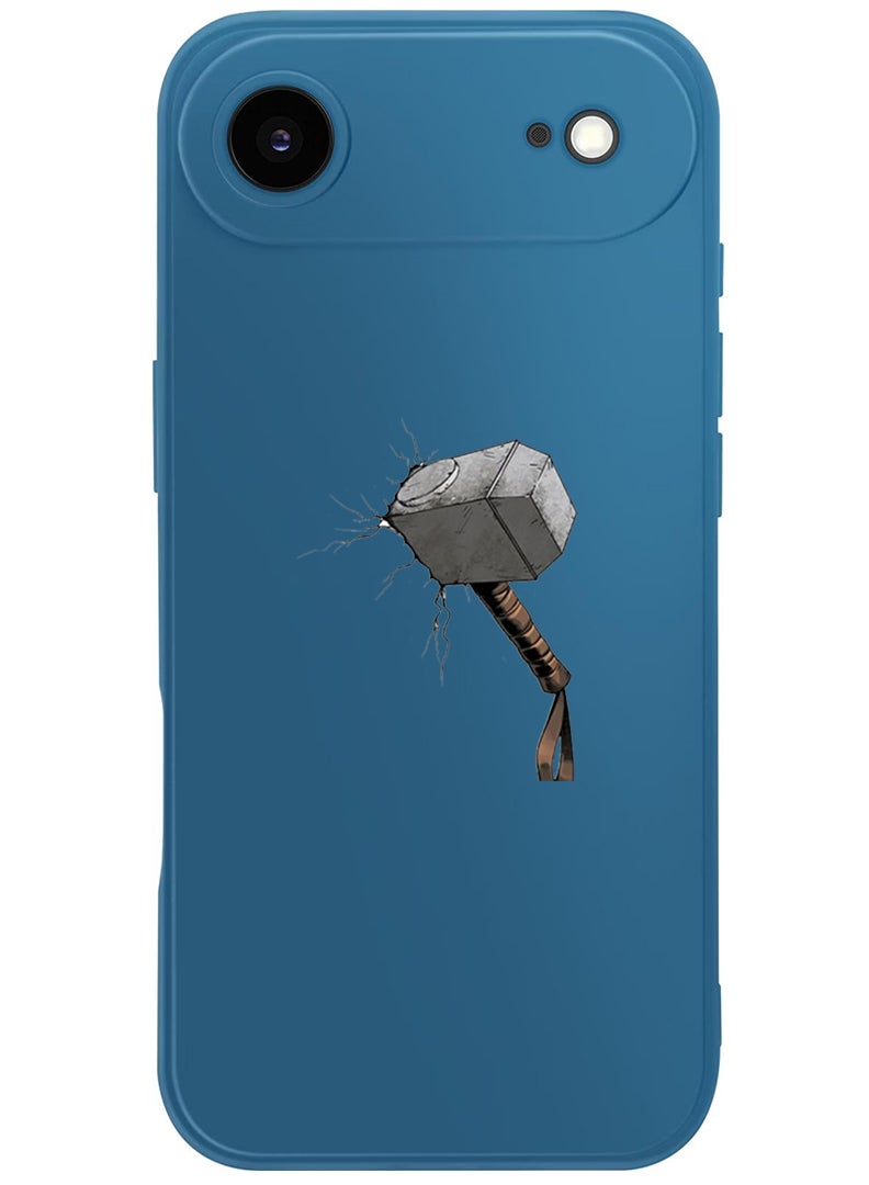 Theodor Protective Slim Fit Case Liquid Silicone Cover with Full Body Protection Anti-Scratch Shockproof Case For Apple iPhone 17 Air (Blue) Hammer - Image 1