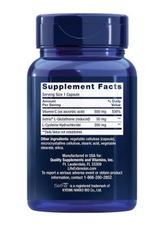 Life Extension Glutathione Cysteine And C 750 Mg 100 Vegetarian Capsules  - Image 2