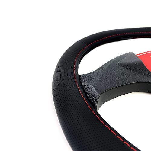 MOMO Comfort Universal Steering Wheel Cover Black and RED - Image 4