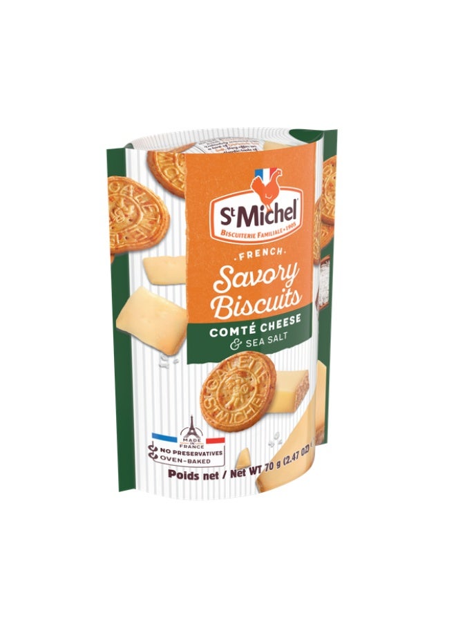 St Michel Comte Cheese & Sea Salt Savory French Biscuits 70g - Image 4