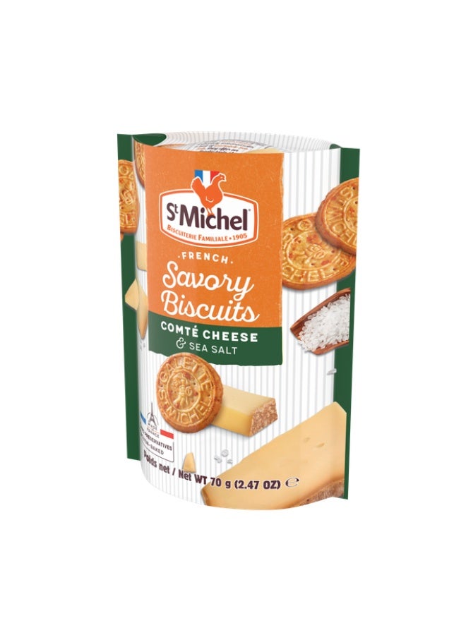 St Michel Comte Cheese & Sea Salt Savory French Biscuits 70g - Image 3