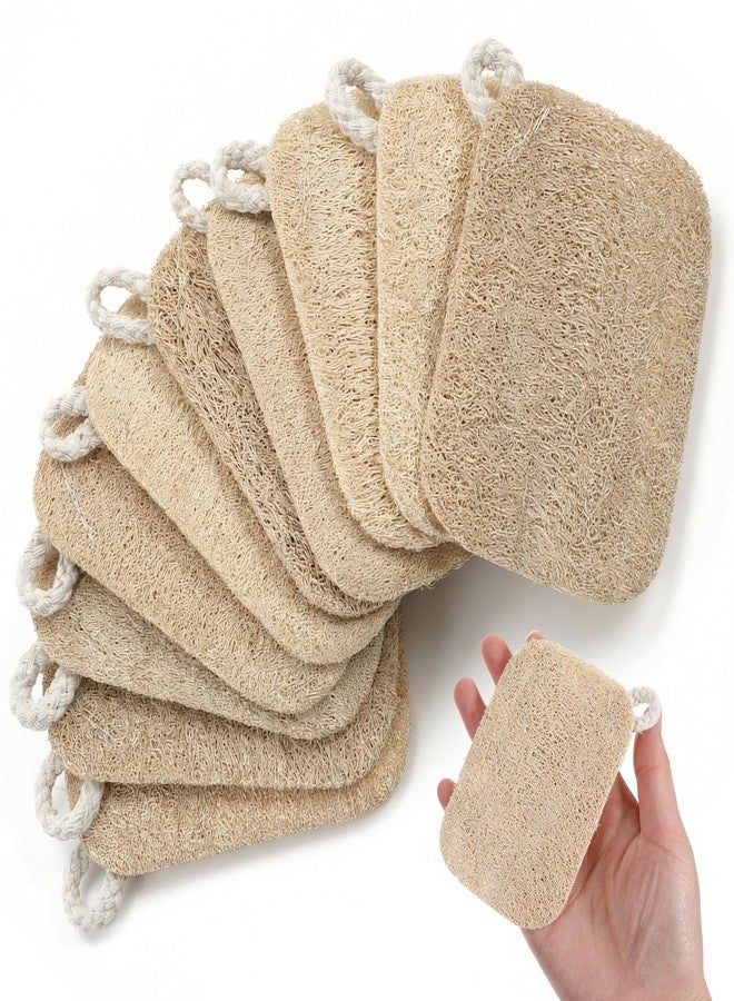 Psiriol 10 Pcs Natural Loofah Sponge Set, Dye-Free, Loofah Sponge for Dishwashing, Loofa for Women and Men Body Scrubber, Bath Exfoliator for Glowing Skin - Image 1