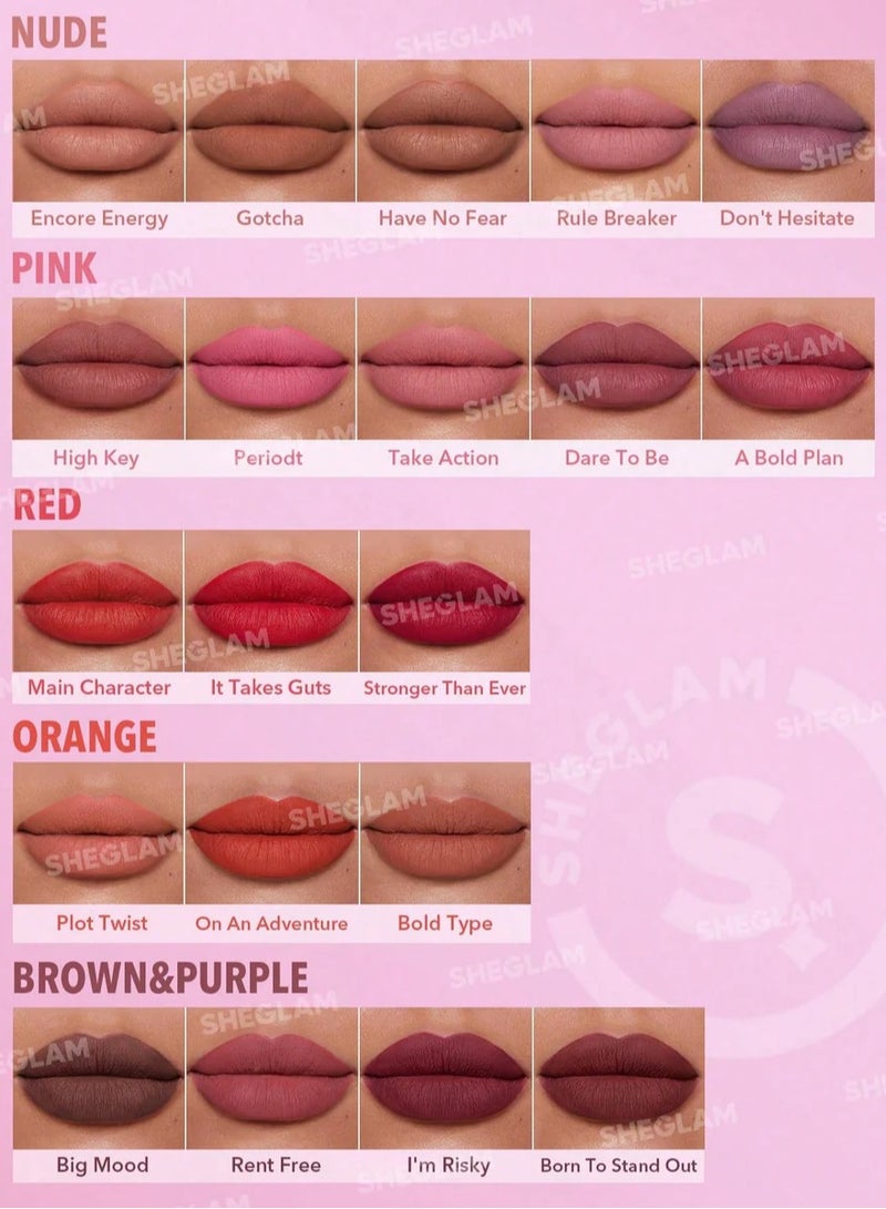 SHEGLAM Dynamatte Boom Long-Lasting Matte Lipstick High Key - Image 5