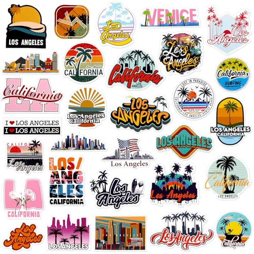 Konohan 30 Pcs Los Angeles Souvenirs Gifts Los Angeles Magnet for Refrigerator City Magnetic Fridge Stickers for Home Decoration - Image 1