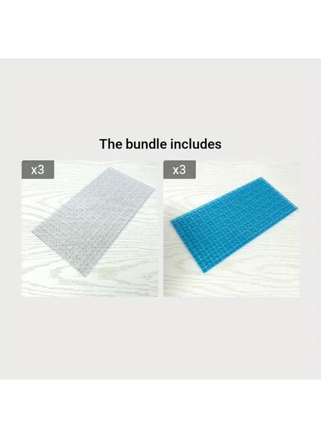 Transparent And Blue Double Sided Baseplate 16x32 Dots Building Blocks Construction Toys - Image 1