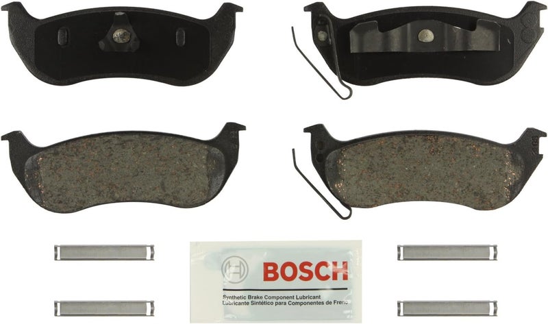 BOSCH BE964H Blue Ceramic Disc Brake Pad Set With Hardware - Compatible With Select Ford Explorer, Jeep Liberty, Mercury Mountaineer - Rear - Image 1