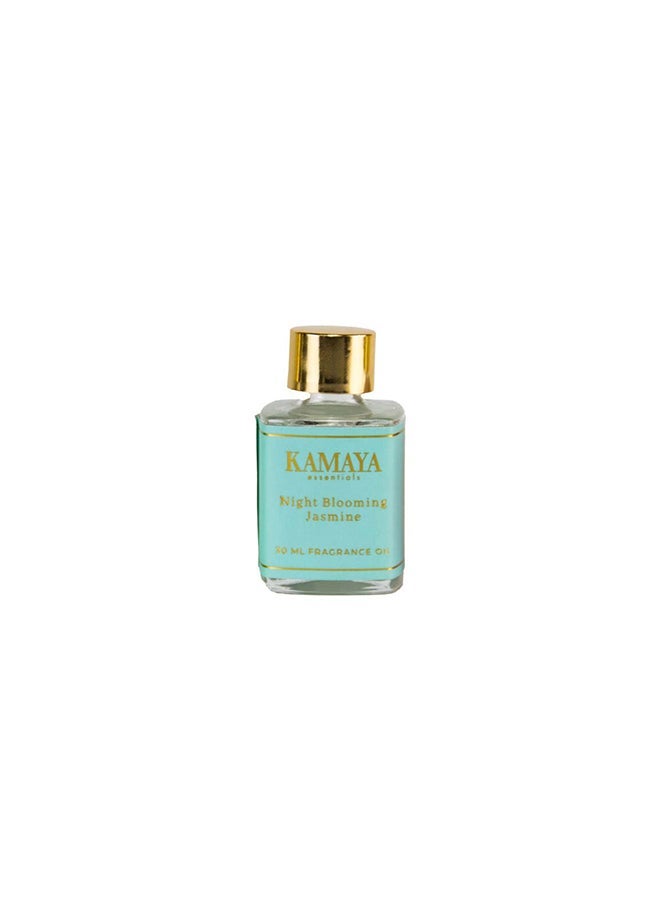 KAMAYA Iris Collection Night Blooming Jasmine Essential Oil in long lasting fragrance -jasmine 30ml | clear bottle with gold lid - Image 2