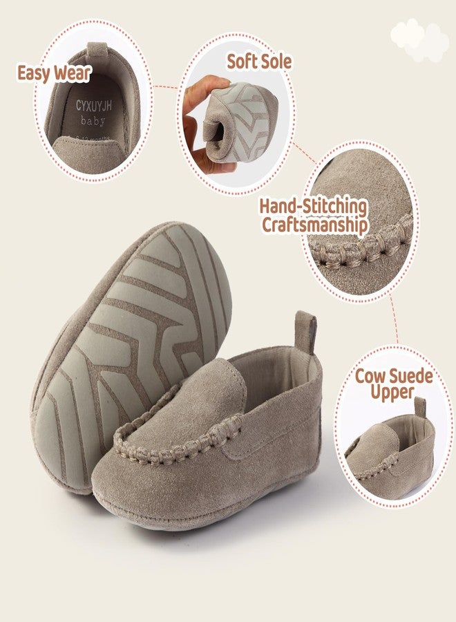CYXUYJH Baby Walking Shoes Boys Girls Slippers Breathable Cow Suede Upper Hand-Stitching Flexible Soft Sole Prewalker - Image 5