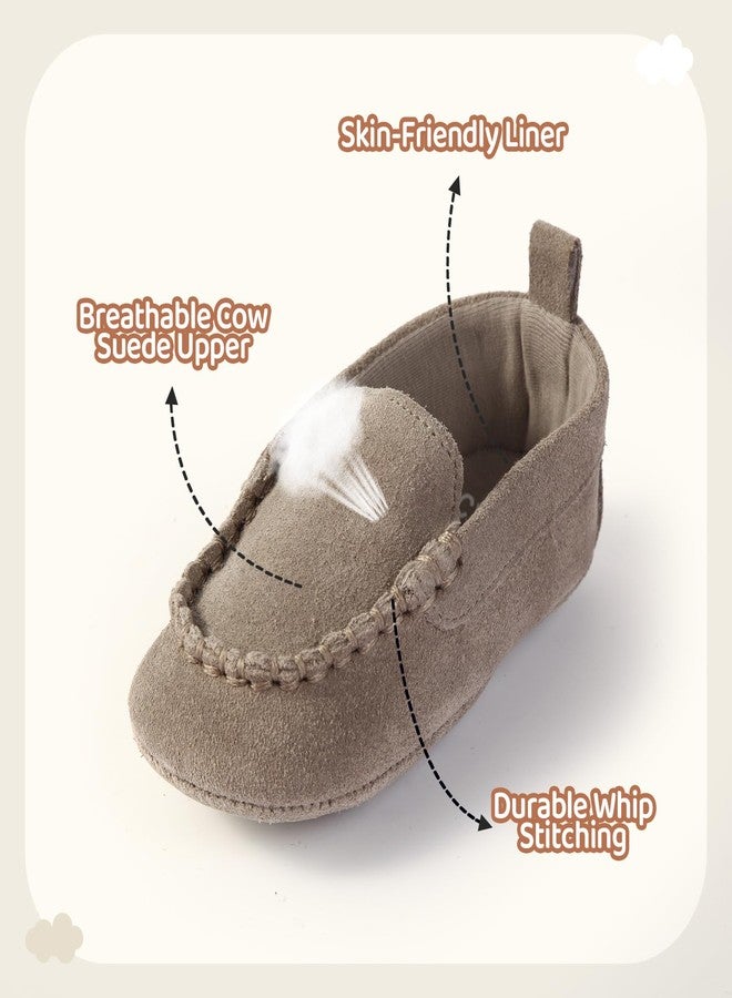 CYXUYJH Baby Walking Shoes Boys Girls Slippers Breathable Cow Suede Upper Hand-Stitching Flexible Soft Sole Prewalker - Image 3