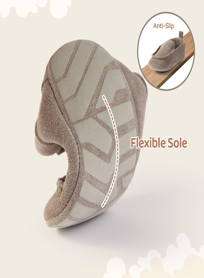 CYXUYJH Baby Walking Shoes Boys Girls Slippers Breathable Cow Suede Upper Hand-Stitching Flexible Soft Sole Prewalker - Image 4