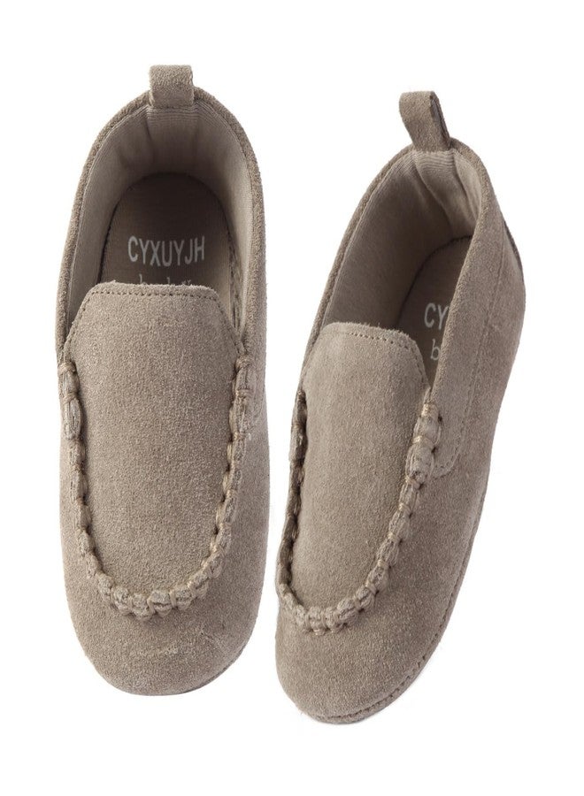 CYXUYJH Baby Walking Shoes Boys Girls Slippers Breathable Cow Suede Upper Hand-Stitching Flexible Soft Sole Prewalker - Image 1