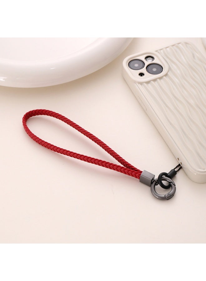 NIBEMINENT Phone Charm/ Chain Strap for Women Girls, Weaving Leather Rope Cell Phone Case Lanyard Wrist Strap