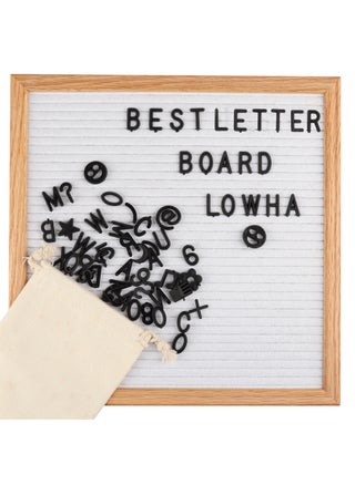 Wooden Frame White Felt Changeable Letter Message Board with 330 Letters, Numbers, Signs, Symbols for School, Classroom, Work, Office, Decor 30x30cm - pzsku/ZD922CFF7550470656353Z/45/_/1658934915/294f3169-dcc4-496e-abf0-f6fc3455518a