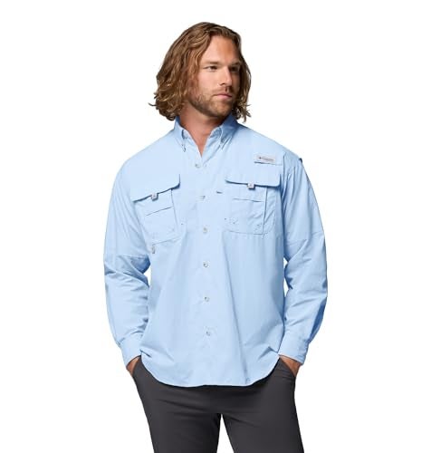 Columbia Mens PFG Bahama II Long Sleeve Fishing Shirt, Sail, Medium - Image 1