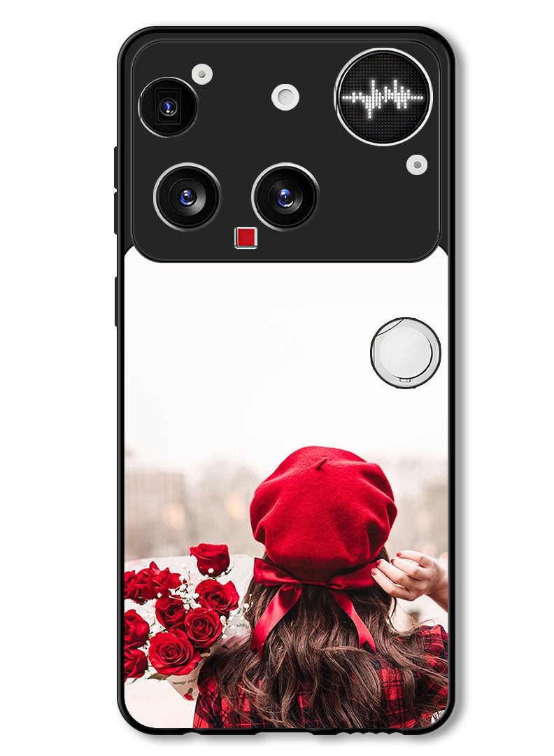 Theodor Case Compatible with Nothing Phone (3) 6.67 Inch Protection Shockproof Bumper Cover Holding Flowers - Image 1