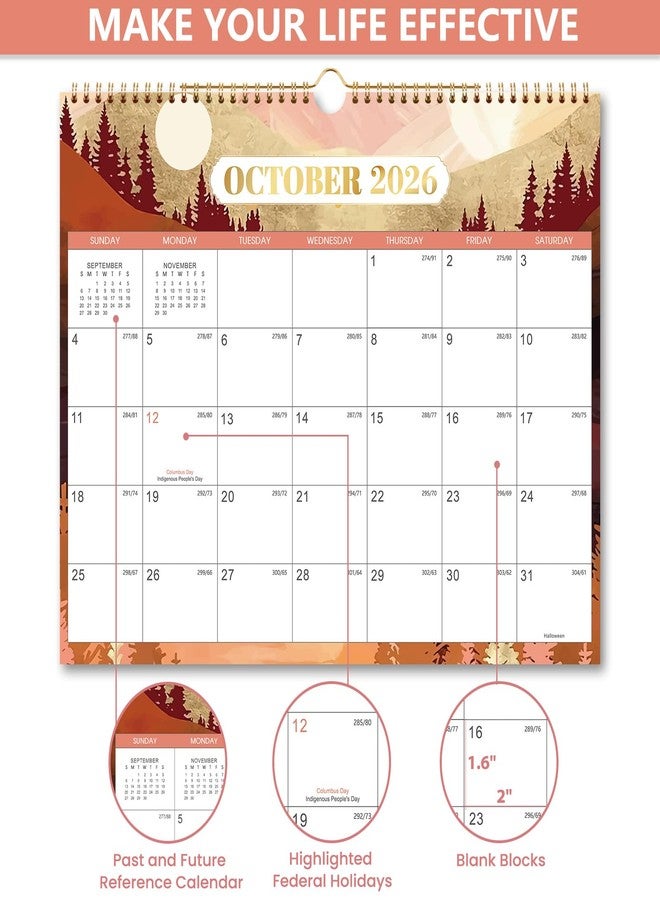 Tersus 2026-2027 Wall Calendar - July 2026 - December 2027, Calendar 2026-2027, 14.8" x 11.6", 18 Months Calendar, Spiral Bound, Premium Paper - Image 3
