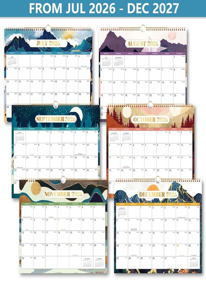 Tersus 2026-2027 Wall Calendar - July 2026 - December 2027, Calendar 2026-2027, 14.8" x 11.6", 18 Months Calendar, Spiral Bound, Premium Paper - Image 5