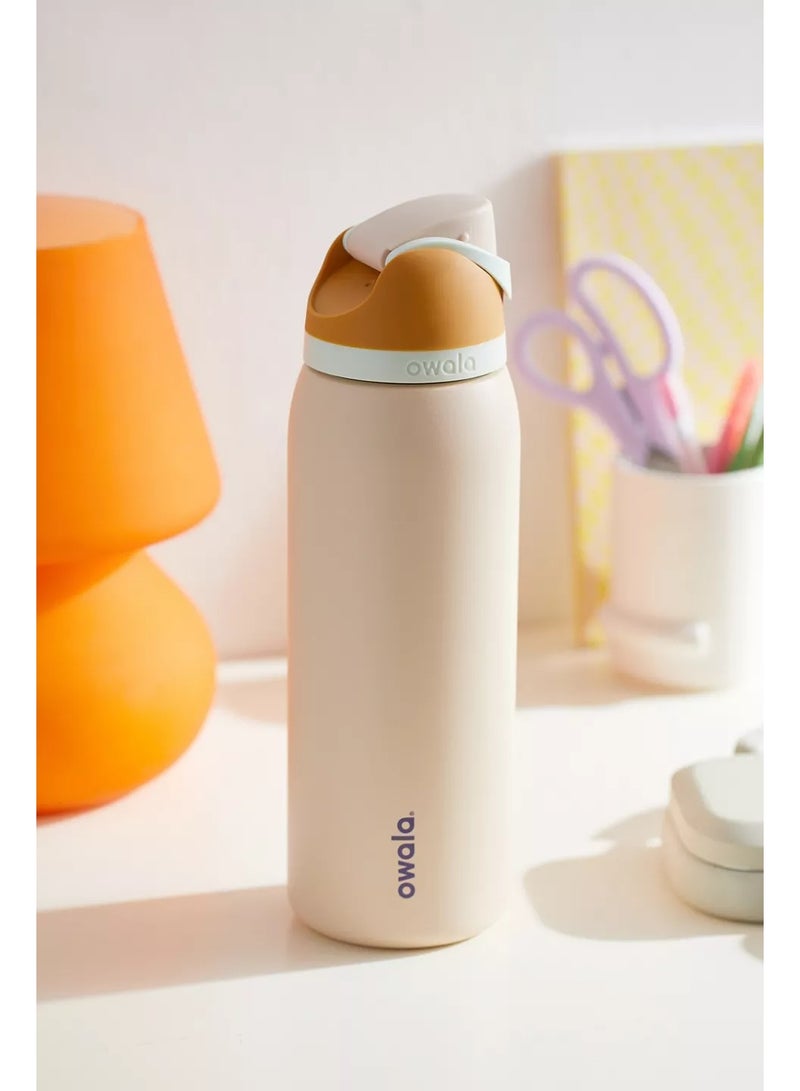Owala Owala FreeSip Insulated Stainless Steel Water Bottle with Straw, BPA-Free Sports Water Bottle, Great for Travel, 32 Oz,In the Desert  - Image 2