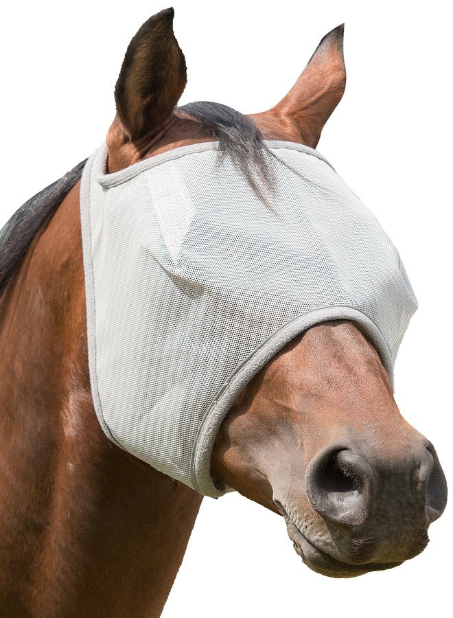 Weaver Leather Open Ear Fly Mask with Xtended Life Closure System Gray, Medium